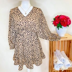 Vanilla Bay Leopard Print Mini Dress, women’s Large
